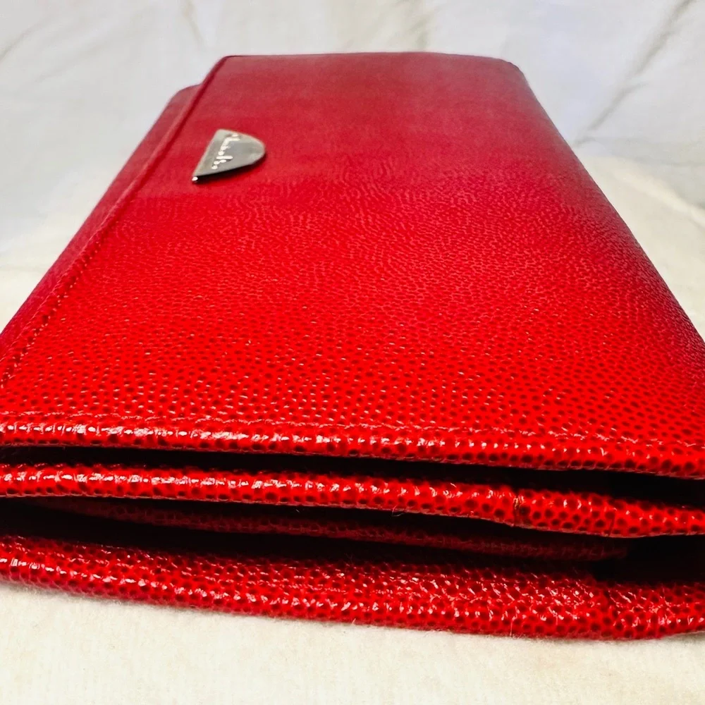 Christian Dior Red Leather Women's Wallet